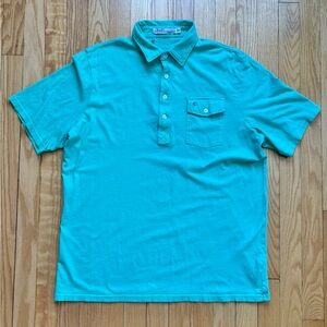 Criquet Mens Short Sleeve Top Shelf Players Polo Shirt Classic Fit Large Green